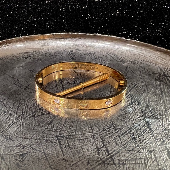 🌟New Gold Plated Stainless Steel Love Bracelet Bangle with Screwdriver - Picture 3 of 7